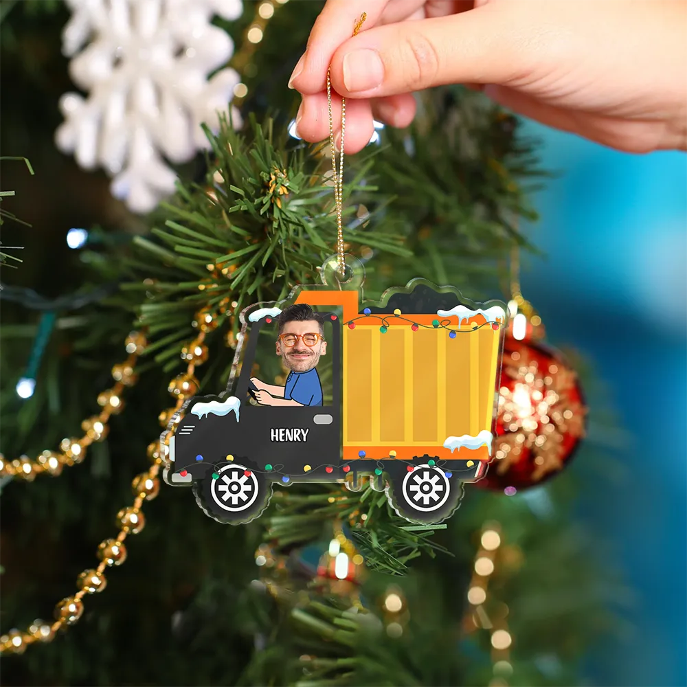 Gift For Men, Gift For Yourself - Custom Photo Funny Face Vehicle - Personalized Custom Shaped Acrylic Ornament