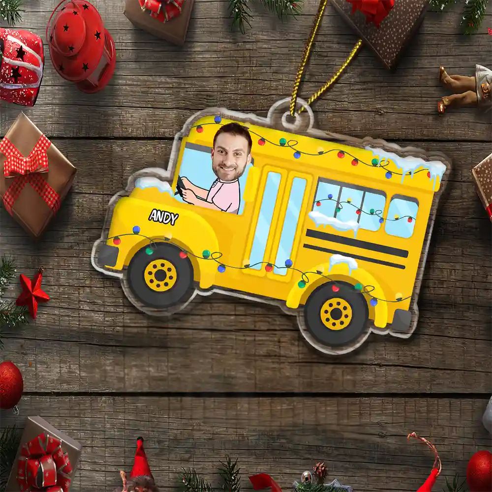 Gift For Men, Gift For Yourself - Custom Photo Funny Face Vehicle - Personalized Custom Shaped Acrylic Ornament