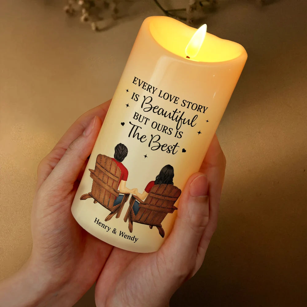 Gift For Couples, Gift For Husband, Gift For Wife, Gift For Boyfriend, Gift For Girlfriend - You & Me We Got This - Personalized Flameless LED Candle