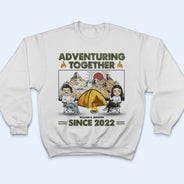 Camping Couple Adventuring Together Since - Gift For Couple - Personalized Custom T Shirt