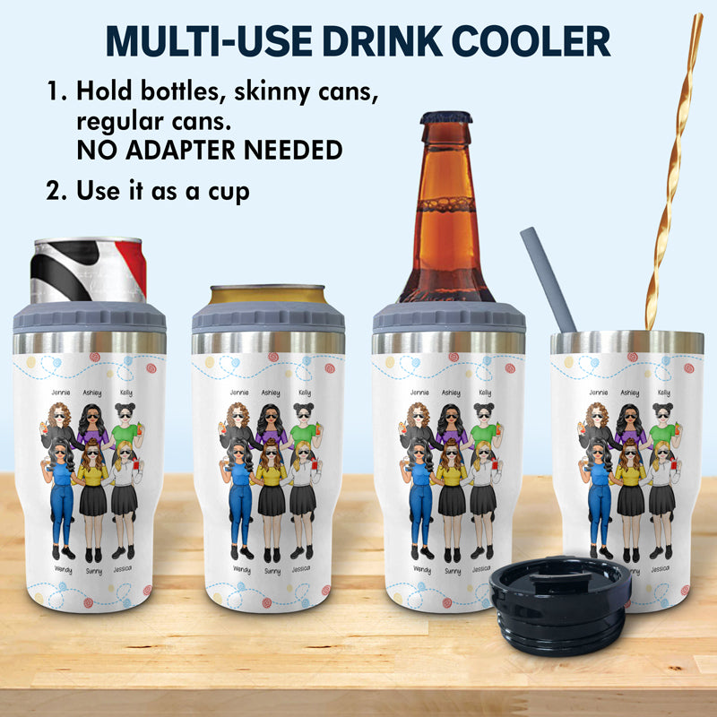We're More Than Friends - Gift For Bestie - Personalized Custom Triple 3 In 1 Can Cooler