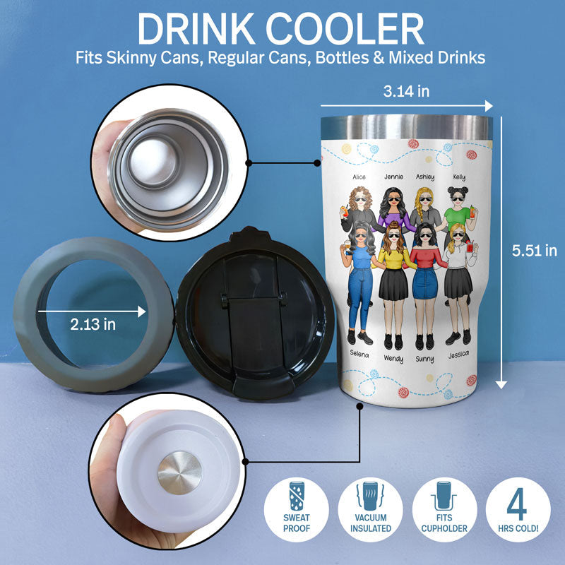 We're More Than Friends - Gift For Bestie - Personalized Custom Triple 3 In 1 Can Cooler