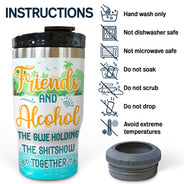 Bestie Swimming Pool The Girls Are Drinking - Personalized Custom Triple 3 In 1 Can Cooler