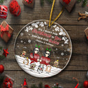 Couple Christmas Is You And Our Fur Babies - Christmas Gift For Dog & Cat Lovers - Personalized Custom Circle Acrylic Ornament