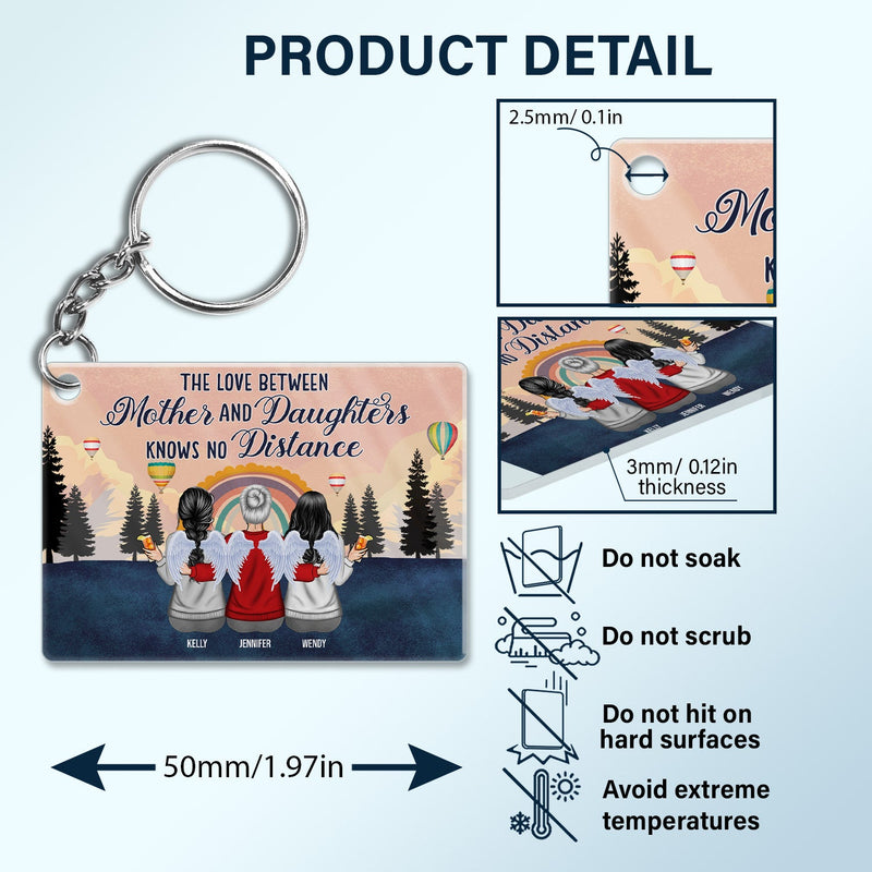 The Love Between Mother Daughters - Gift For Mother Daughter - Personalized Custom Acrylic Keychain