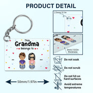 This Grandma Belongs To - Gift For Grandma, Mom - Personalized Custom Acrylic Keychain
