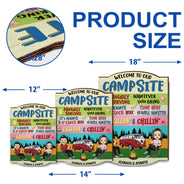 Proudly Serving Whatever You Bring - Gift For Camping Lover - Personalized Custom Shaped Wood Sign