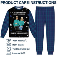 Couple Back Side You Are My Favourite By Far - Gift For Couples - Personalized Unisex Pajamas Set