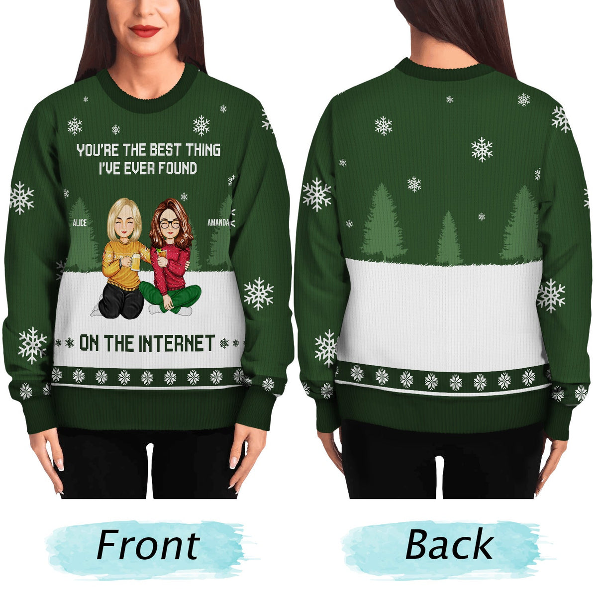 You Are My Favourite By Far - Gift For Couples - Personalized Unisex Ugly Sweater