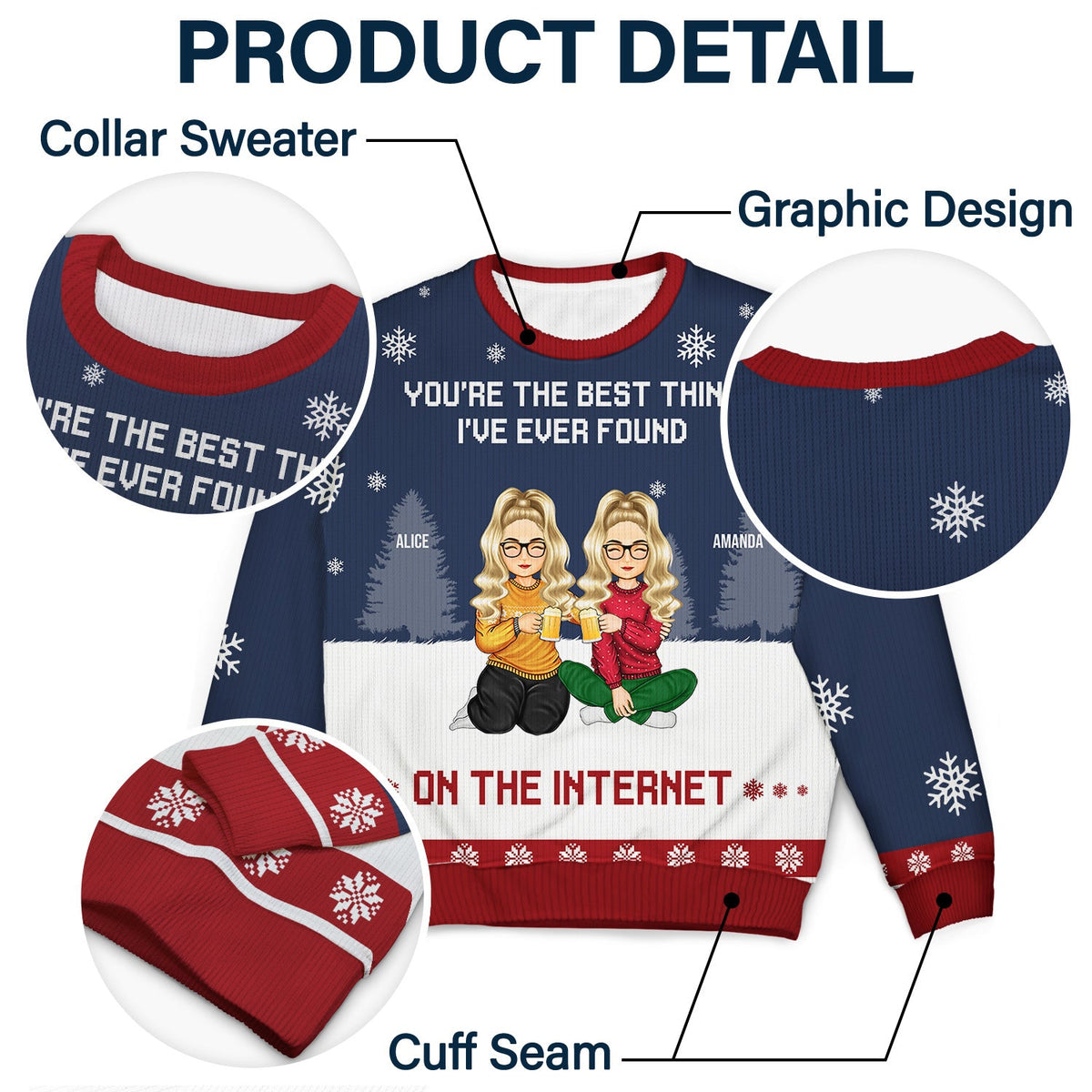 You Are My Favourite By Far - Gift For Couples - Personalized Unisex Ugly Sweater