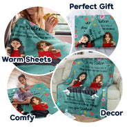 Filled This Blanket With Hugs And Love - Gift For Sisters, Siblings - Personalized Fleece Blanket