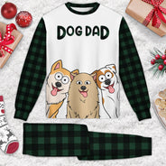 Dog Mom Dog Dad Cartoon Style - Gift For Dog Lovers - Personalized Unisex Pajamas Set