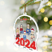 All Family Christmas - Personalized Custom Shaped Acrylic Ornament