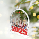 All Family With Dog Cat - Christmas Gift For Family - Personalized Custom Shaped Acrylic Ornament