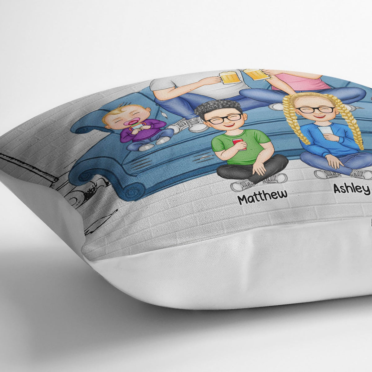 Cartoon Family - Gift For Family - Personalized Pillow