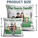 Cartoon Family - Gift For Family - Personalized Pillow