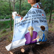 When You Miss Me Have No Fear - Memorial Sympathy Gift - Personalized Fleece Blanket