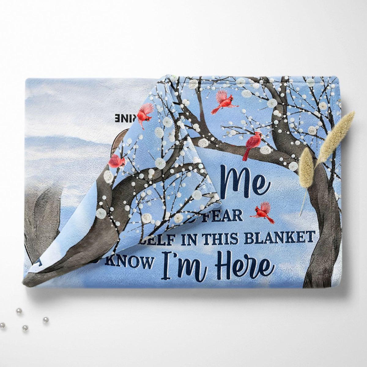 When You Miss Me Have No Fear - Memorial Sympathy Gift - Personalized Fleece Blanket