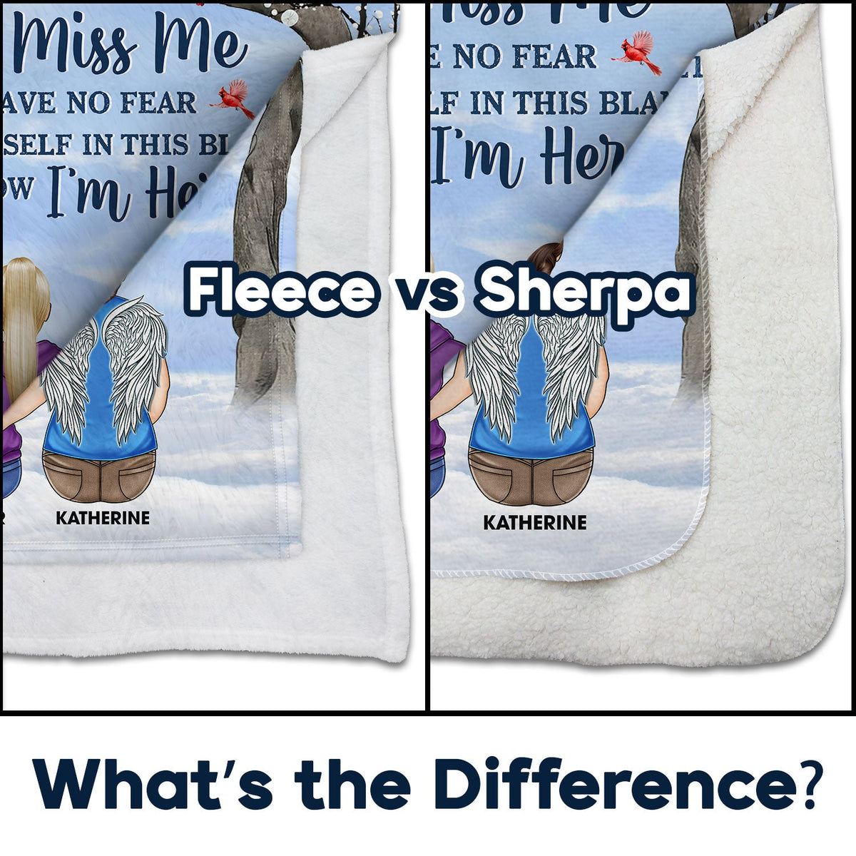 When You Miss Me Have No Fear - Memorial Sympathy Gift - Personalized Fleece Blanket