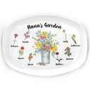 Birth Month Flower Grandma Garden - Gift For Grandma - Personalized Plate