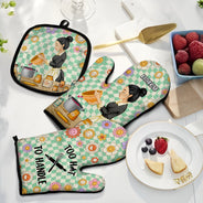 Too Hot To Handle - Gift For Women, Mom, Mother - Personalized Oven Mitts, Pot Holders