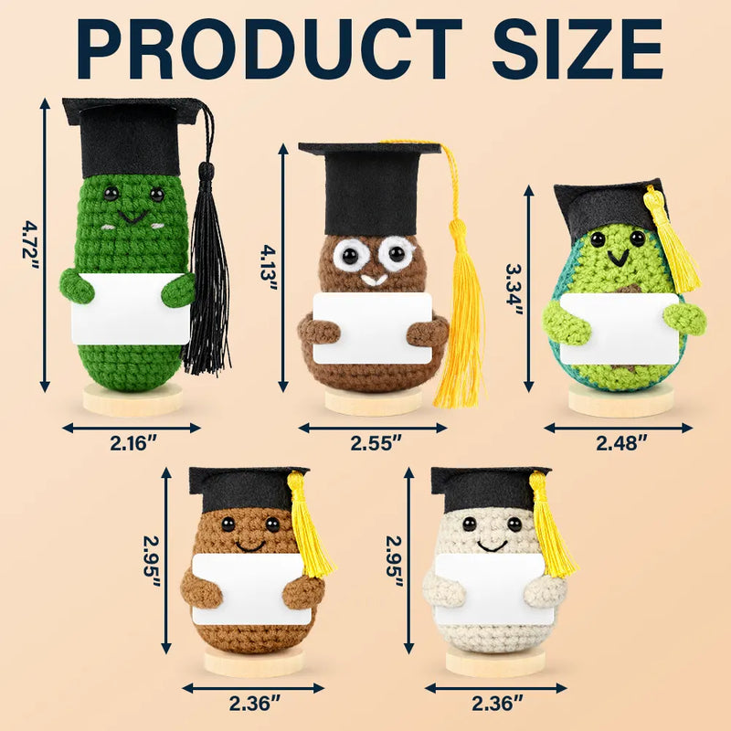 Graduation, Happy, Funny, Gift For Men, Gift For Women, Gift For Bestie - You're Kind Of A Big Dill - Personalized Doll Crochet With Custom Card