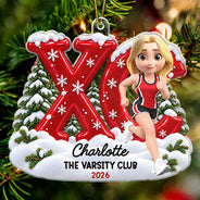 Christmas,Happy,Top Market,Vector - Christmas Gift For Runner Boy Girl - Personalized Cross Country Acrylic Ornament