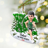 Christmas,Happy,Top Market,Vector - Christmas Gift For Runner Boy Girl - Personalized Cross Country Acrylic Ornament
