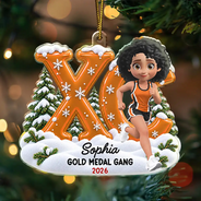 Christmas,Happy,Top Market,Vector - Christmas Gift For Runner Boy Girl - Personalized Cross Country Acrylic Ornament