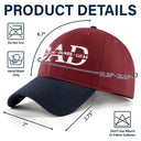 Gift For Father,Gift For Grandpa,Happy - Dad Grandpa Custom Kid Names - Personalized Embroidered Two Tone Cap