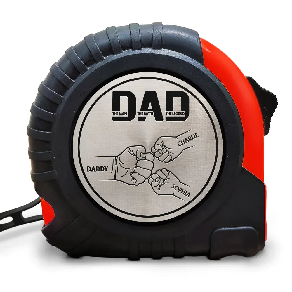 Gift For Father,Gift For Grandpa - Dad Grandpa The Man The Myth The Legend - Personalized Tape Measure