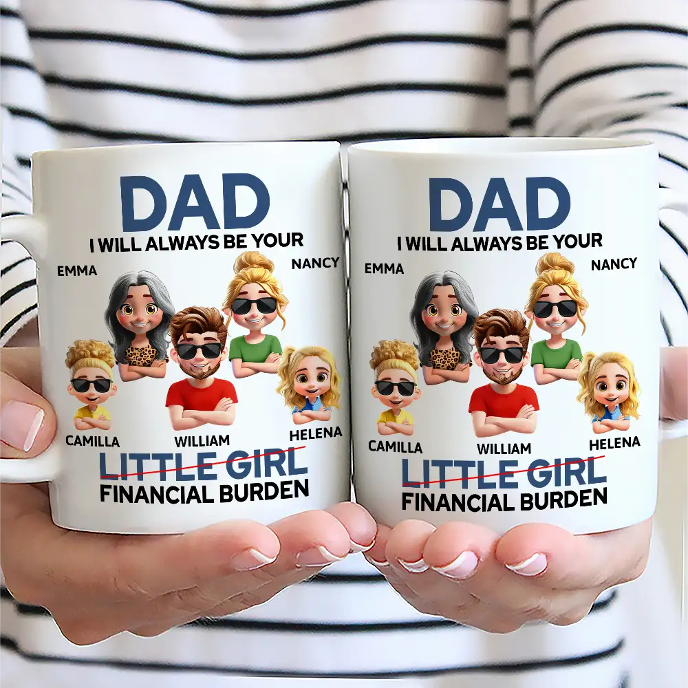 Funny,Gift For Husband,Gift For Grandpa,Gift For Father,Grandpa - Grandkids,Dad - Daughters (Adult) - Dad I Will Always Be Your Financial Burden Funny - Personalized Mug