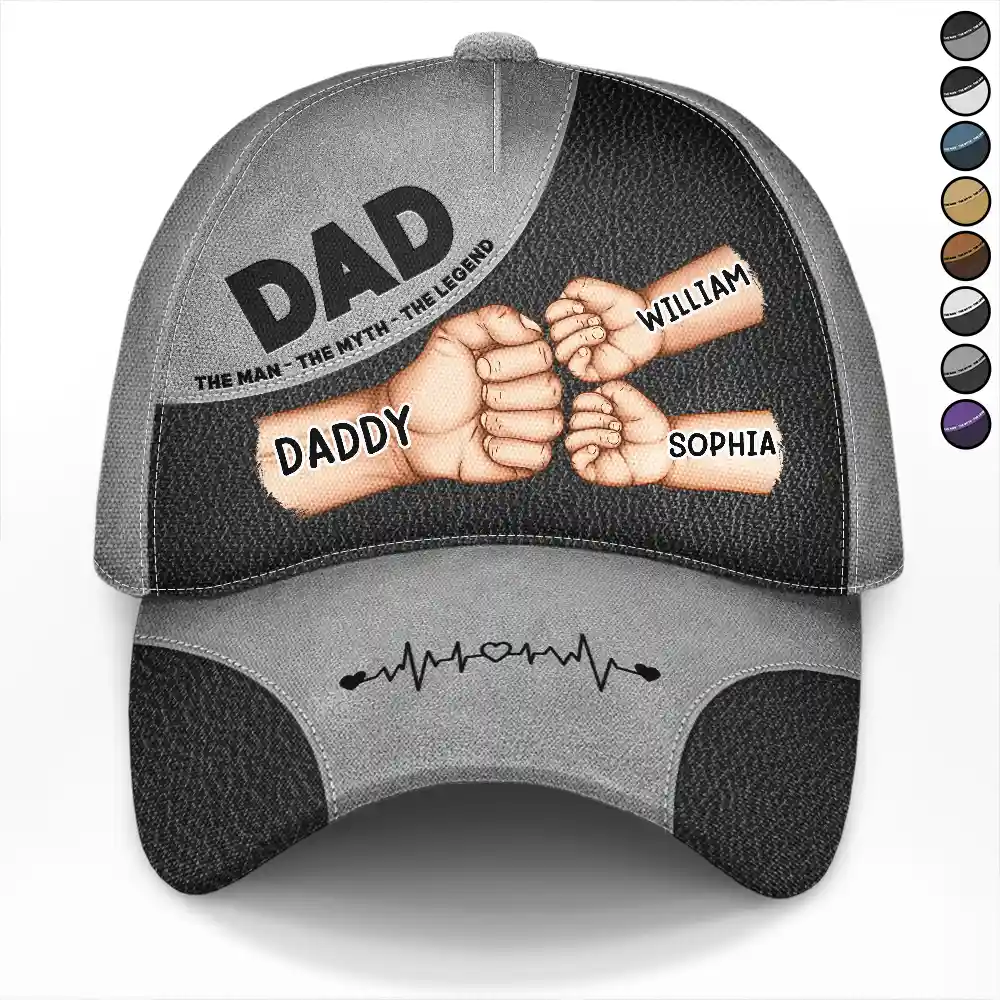 Dad Papa The Man The Myth The Legend - Personalized Classic Cap