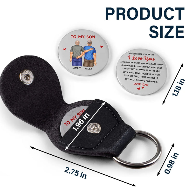 Dad - Daughters (Adult),Dad - Daughters (Young),Dad - Sons,Gift For Women,Gift For Men,Love,Top Market - Dad Son Daughter Never Forget How Much I Love You - Personalized Leather Pocket Hug