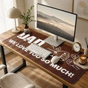 Gift For Father,Top Market,Non-Eng,Icon,Confident - Dad The Man The Myth The Legend Hand Punch - Personalized Leather Desk Mat