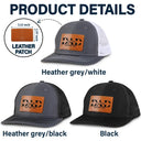 Gift For Father,Gift For Grandpa,Happy - Dad We Love You - Personalized Leather Patch Hat
