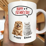 Pet Lovers, Pet Dad, Funny - Dad You Work Hard And Raise Me Well - Personalized Mug