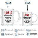 Pet Lovers, Pet Dad, Funny - Dad You Work Hard And Raise Me Well - Personalized Mug