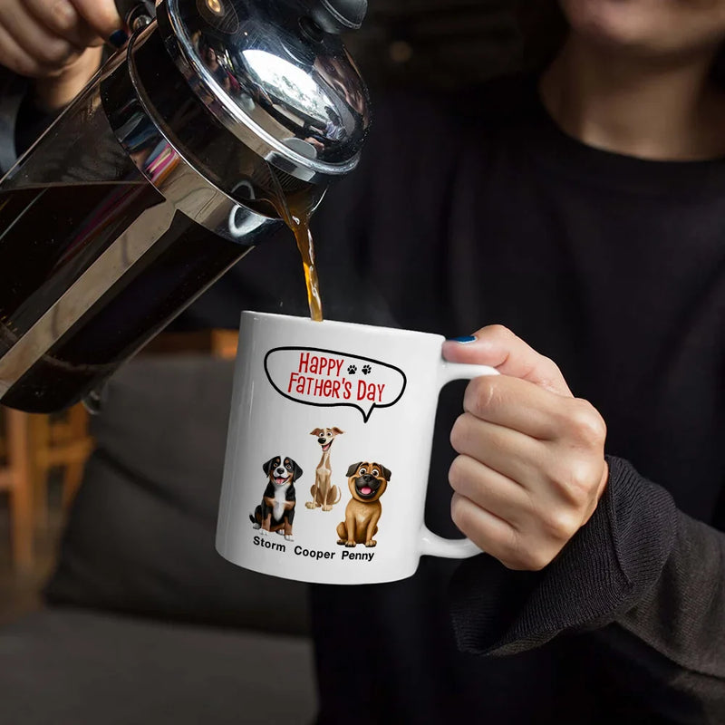 Pet Lovers, Pet Dad, Funny - Dad You Work Hard And Raise Me Well - Personalized Mug