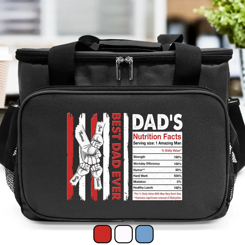 Gift For Yourself,Gift For Men,Gift For Father,Sons,Children,Dad,Daughters - Dad's Nutrition Facts - Personalized Lunch Bag, Cooling Tote