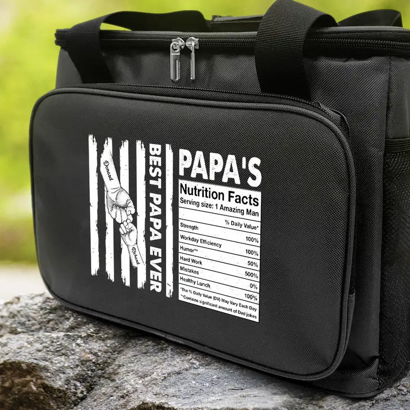 Gift For Yourself,Gift For Men,Gift For Father,Sons,Children,Dad,Daughters - Dad's Nutrition Facts - Personalized Lunch Bag, Cooling Tote
