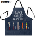 Gift For Father, Grilling, Proud, Icon - Daddy's Grilling Apron - Personalized Apron