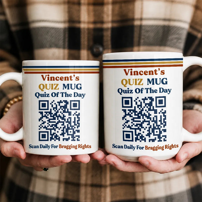 Gift For Yourself, Inspirational, QR Code - Daily Quiz - Daily Quiz Interactive QR Code - Personalized Mug