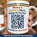 Gift For Yourself, Humorous, QR Code - Daily Riddle - Daily Riddle Interactive QR Code - Personalized Mug