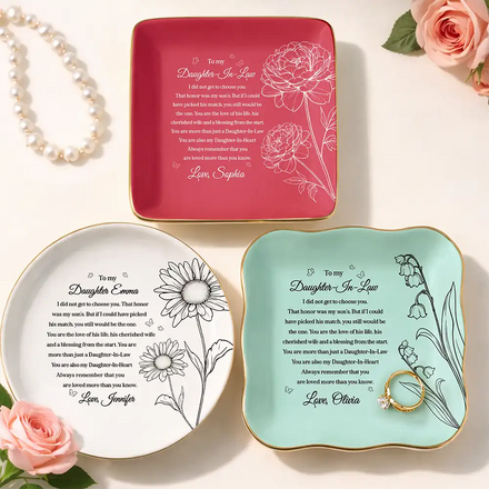 Daughter-In-Law You Are Also My Daughter-In-Heart - Personalized Ring Dish