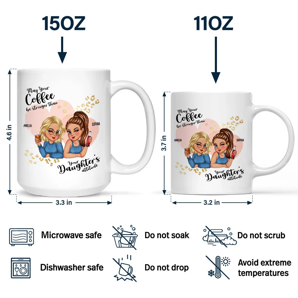Gift For Mother, Mom - Daughters (Adult), Funny - Daughter's Attitude - Personalized Mug