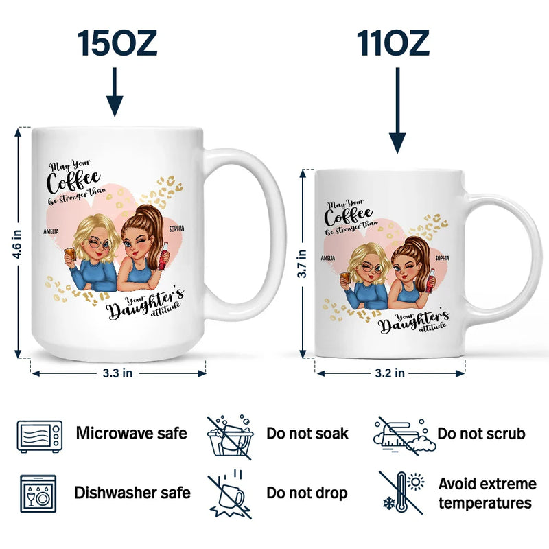 Gift For Mother, Mom - Daughters (Adult), Funny - Daughter's Attitude - Personalized Mug