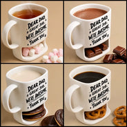Gift For Father,Gift For Grandpa,Non-Eng,Icon,Humorous - Dear Dad Great Job We Are Awesome Thank You - Personalized Cookie Mug