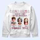 Gift For Grandma,Gift For Mother - Dear Mom Great Job - Personalized T Shirt