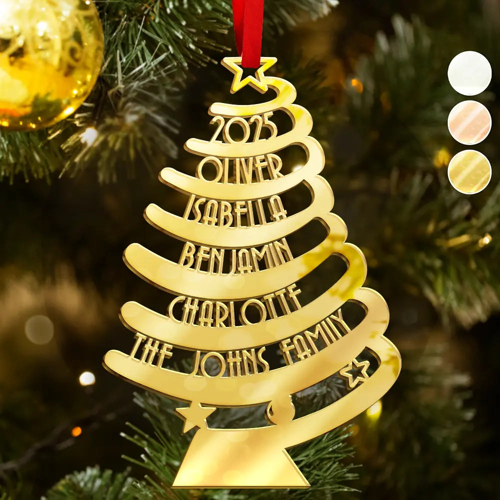 Christmas Family Trees - Personalized DIY Mirror Acrylic Ornament